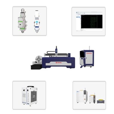 Macchina di taglio laser a fibra CNC 2000W 3000W 4000W 6000W 12000W per il taglio di lamiere e tubi flessibile