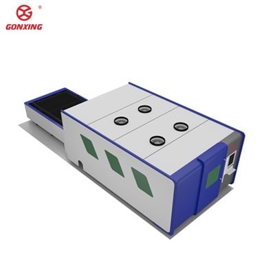 Macchina di taglio laser per lamiere di metallo industriale a doppia tavola modello 6000w con configurazione a 4 assi e servomotore Yaskawa