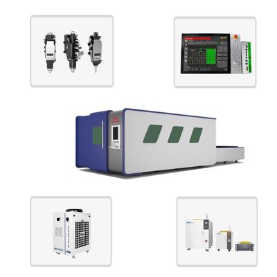 Macchina di taglio laser per lamiere di metallo industriale a doppia tavola modello 6000w con configurazione a 4 assi e servomotore Yaskawa