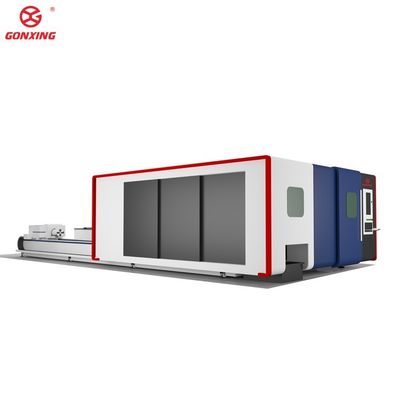 Macchina di taglio laser per lamiere e tubi industriali a doppio tavolo da 3000w con guida HIWIN