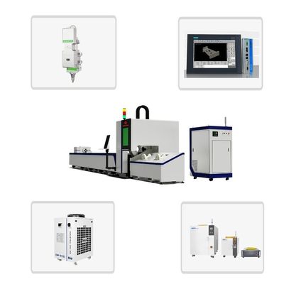 GONXING 3d Auto Focus Tube Tube Steel Metal Laser Cutting CNC Machine con YYC-Taiwan Gear Rack Spessore di taglio 20 mm