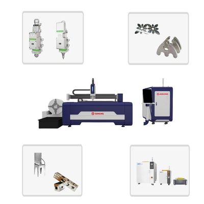 GX-HT Modello di onda continua attrezzature laser per l'industria 3015 CNC Fibre Laser Cutting Machine per fogli e tubi 5000 KG