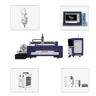 GX-HT Modello di onda continua attrezzature laser per l'industria 3015 CNC Fibre Laser Cutting Machine per fogli e tubi 5000 KG