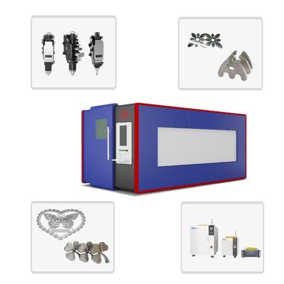 Raycus 3KW Full Safety Cover Fiber Laser Metal Cutter per il taglio di lamiera di rame galvanizzato Spessore di taglio 20 mm