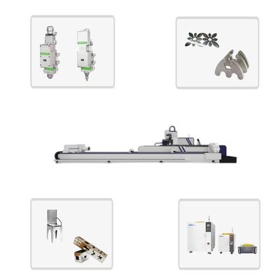 Macchina per il taglio laser a 4 assi di lamiere e tubi industriali di metallo con OSPRI/ PRECITEC/ RAYTOOL Spessore della testa di taglio laser 15 mm